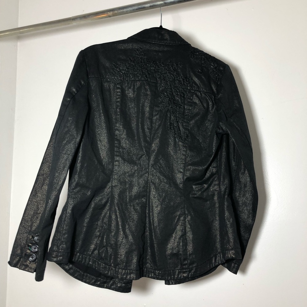 Coldwater Creek Black Coat with Gold Inlay - Picture 3 of 3